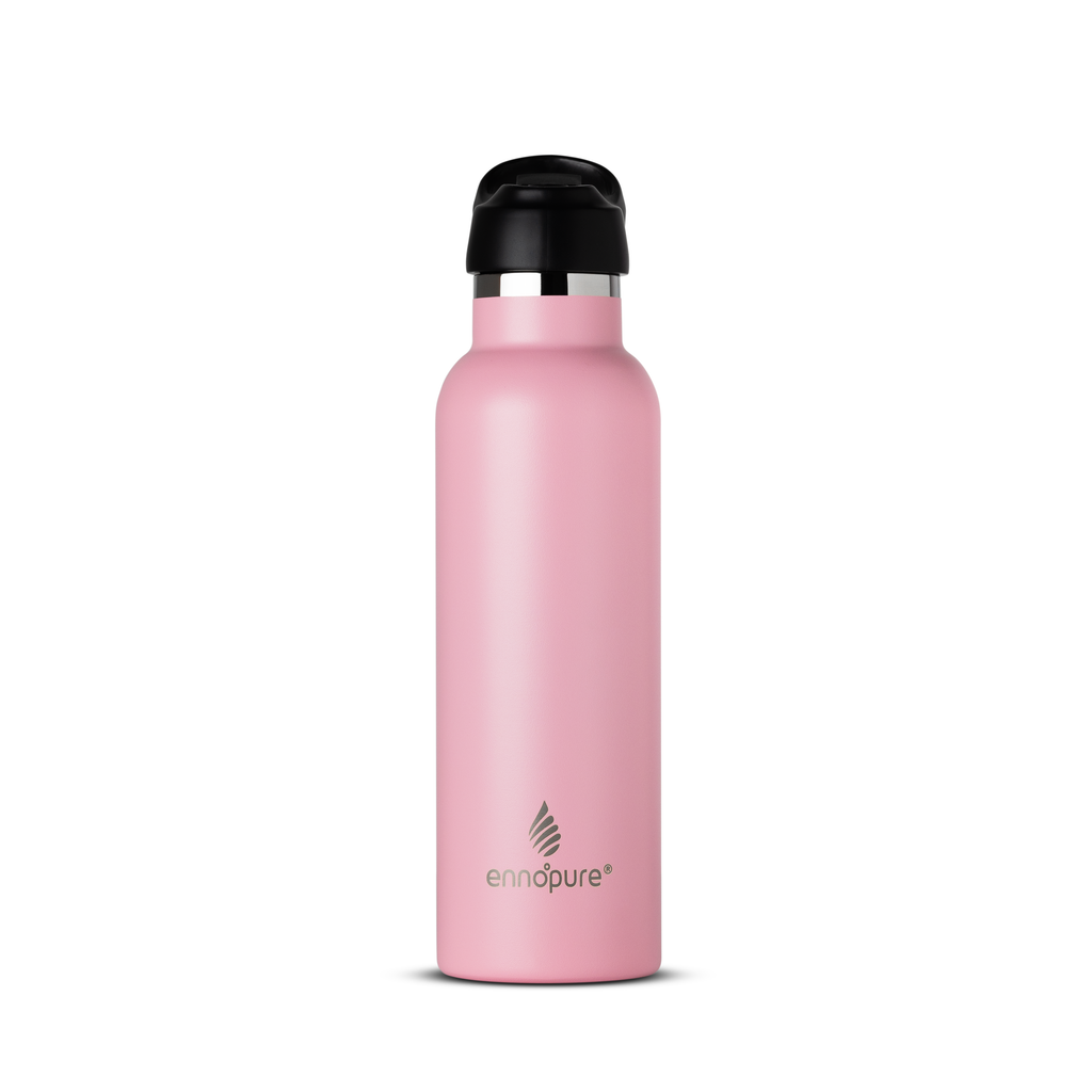 ePureFlo 20oz pink water bottle
