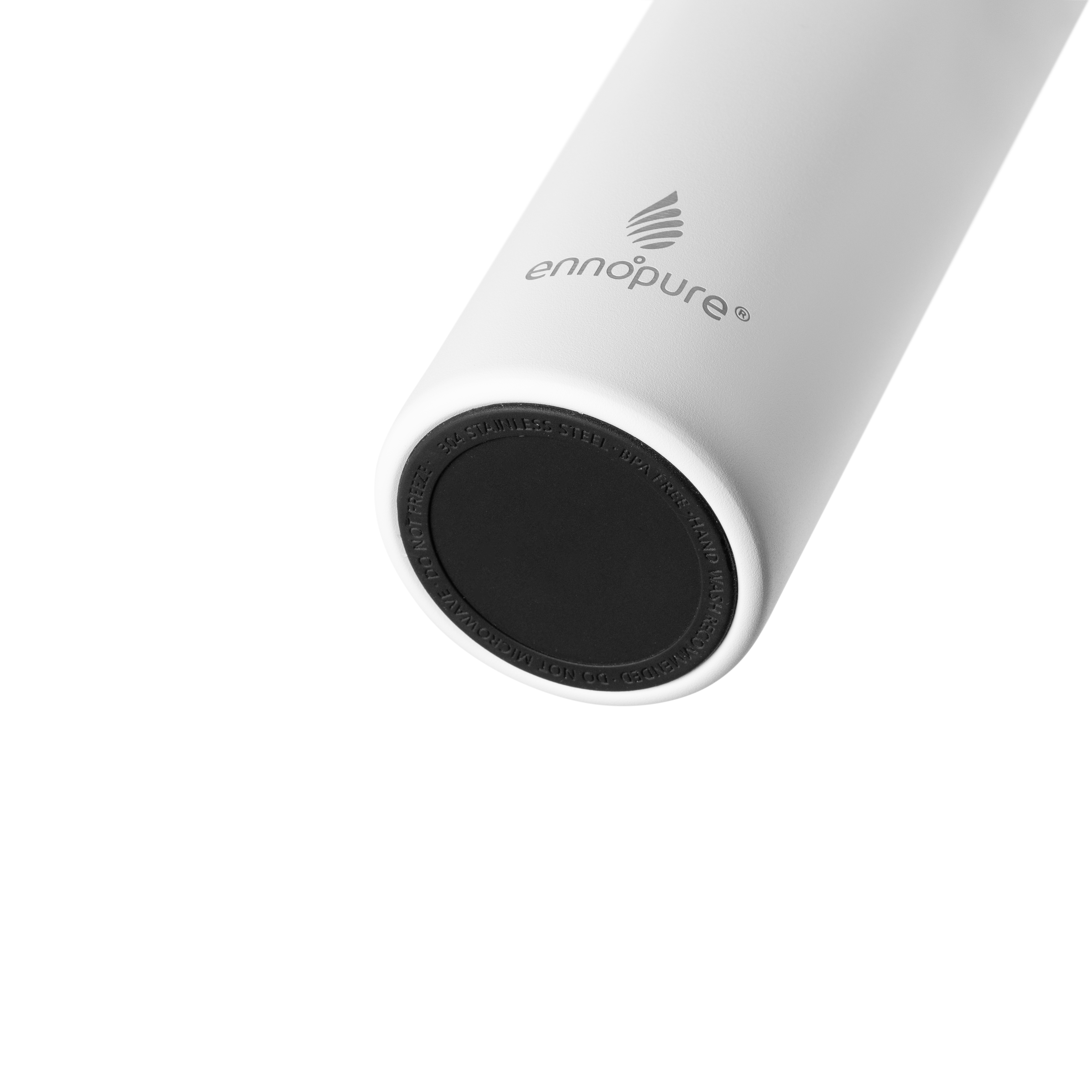 ePureFlow 20oz white water bottle non slip base